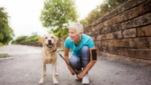 retiree with dog