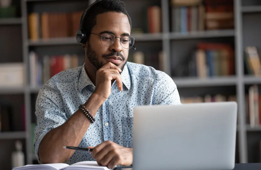 Man on computer