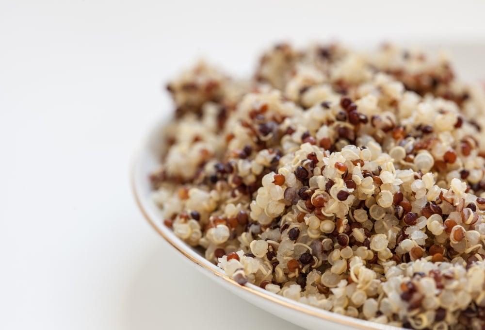 cooked quinoa in a bowl